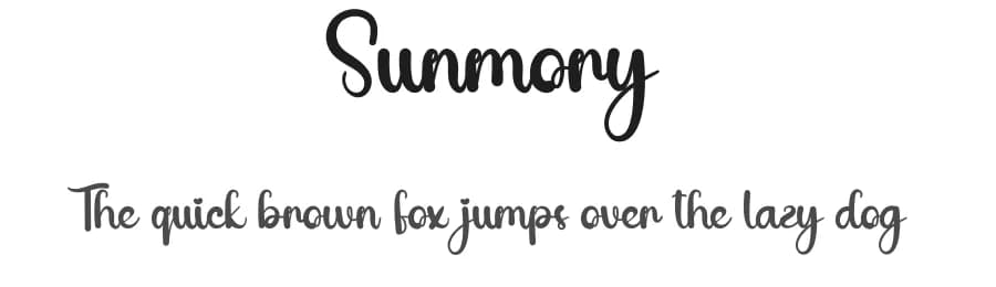 Sunmory by Andi Moz — Script Handwritten Font