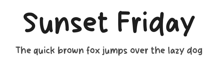 Sunset Friday by Origin Type — Script Handwritten Font