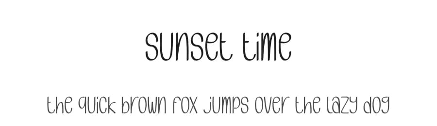 Sunset Time by Andi Moz — Script Handwritten Font