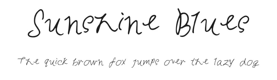 Sunshine Blues by destielkink — Script Handwritten Font