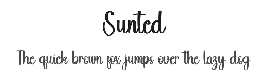 Sunted by PiPi Creative STUDIO — Script Handwritten Font