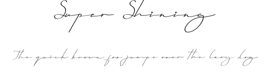 Super Shining by Edric Studio — Script Handwritten Font