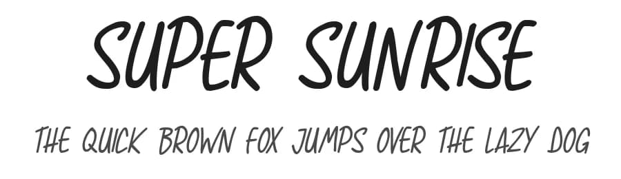 Super Sunrise by Hawtpixel — Script Handwritten Font