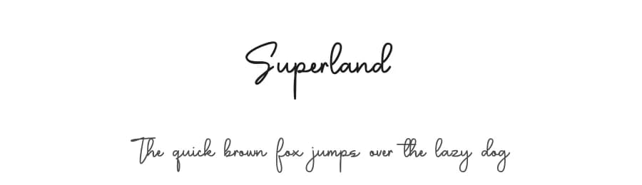 Superland by Pustudio — Script Handwritten Font