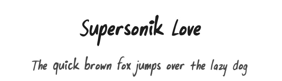 Supersonik Love by Skyhaven Fonts — Script Handwritten Font