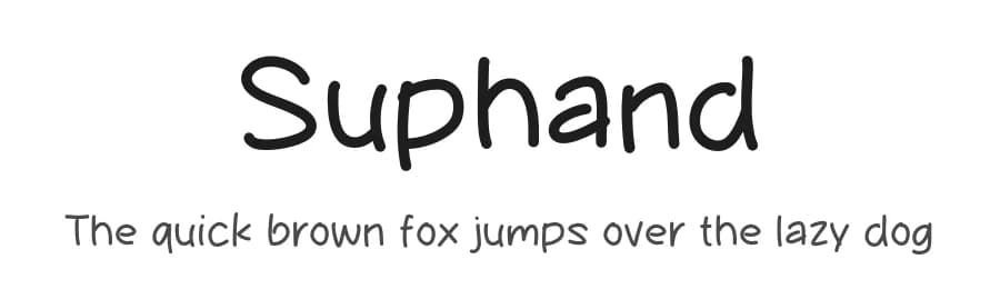 Suphand by MJType — Script Handwritten Font
