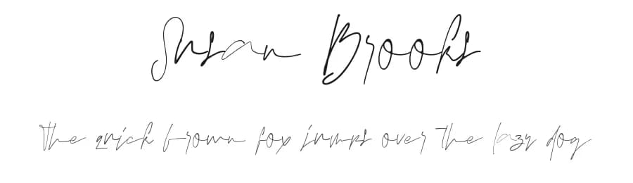 Susan Brooks by LetterStock Std — Script Handwritten Font