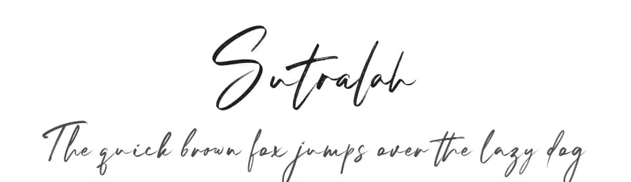 Sutralah by Kong Font — Script Handwritten Font