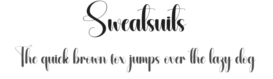 Sweatsuits by Andi Moz — Script Handwritten Font