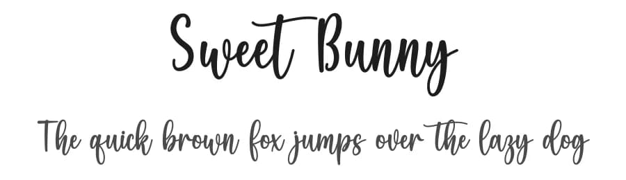 Sweet Bunny by Wahyu Studio — Script Handwritten Font