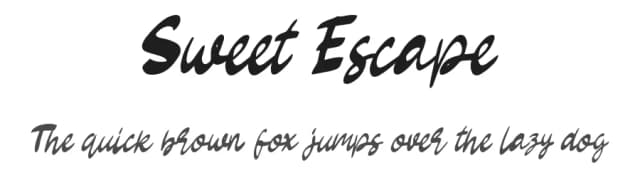 Sweet Escape by D&K Project — Script Handwritten Font