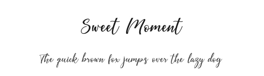 Sweet Moment by Bandit handmade — Script Handwritten Font