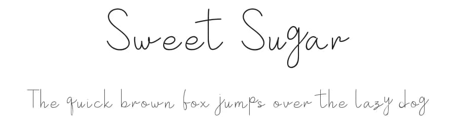 Sweet Sugar by Pinisiart β Script Handwritten Font