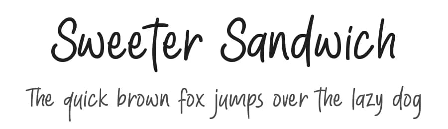 Sweeter Sandwich by MJB Letters — Script Handwritten Font