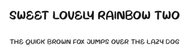 Sweet Lovely Rainbow Two by Lettersweet Studio — Script Handwritten Font