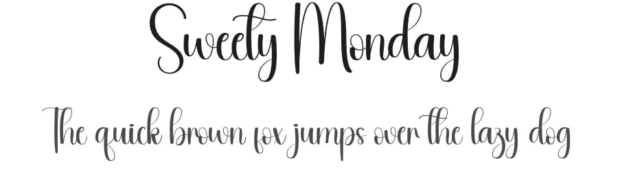 Sweety Monday by Andi Moz — Script Handwritten Font