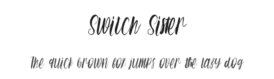 Switch Sister by Maulana Creative — Script Handwritten Font