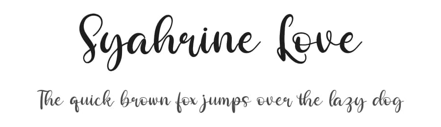 Syahrine Love by Perspectype Studio - Letterena.com — Script Handwritten Font