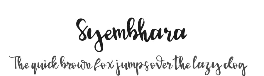 Syembhara by Skiiller Studio — Script Handwritten Font