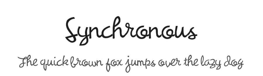 Synchronous by Phil Campbell β Script Handwritten Font