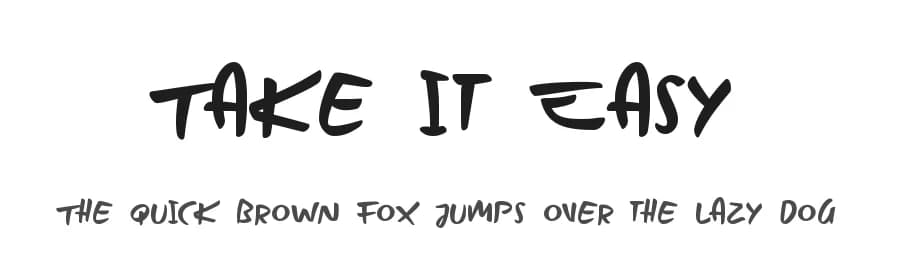 Take it Easy by Roland Huse Design — Script Handwritten Font