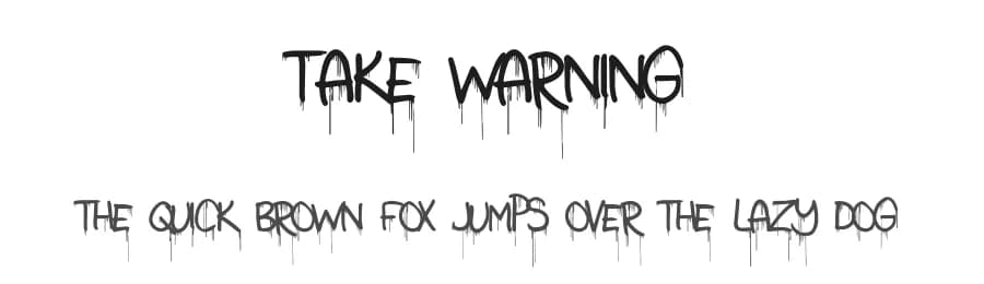 Take Warning by Skyhaven Fonts — Script Handwritten Font