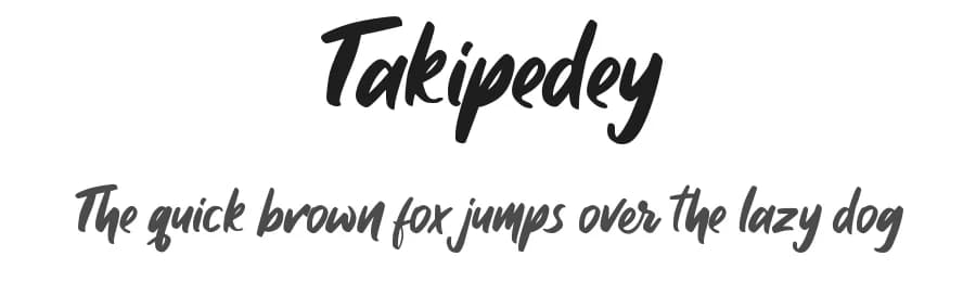 Takipedey by Ikrar Bey Khubaib — Script Handwritten Font