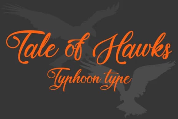 Tale of Hawks Font by Typhoon Type™ — Script Handwritten Font