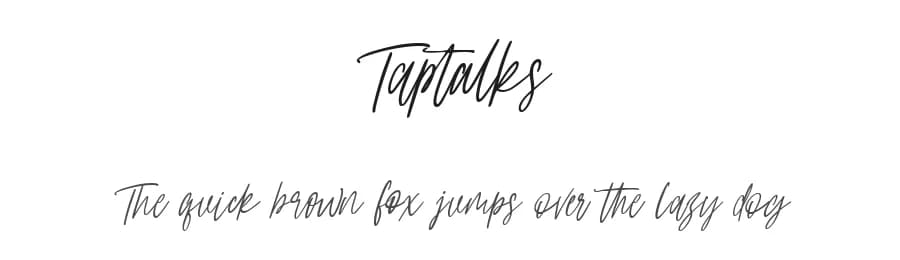 Taptalks by Maulana Creative — Script Handwritten Font