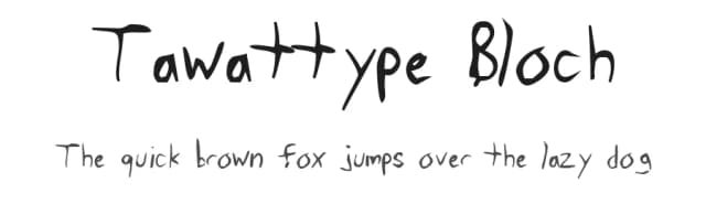 Tawattype Bloch by Marianfudge — Script Handwritten Font