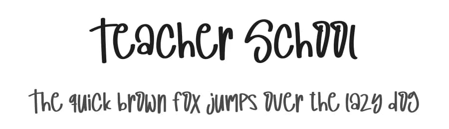 Teacher School by Andi Moz — Script Handwritten Font