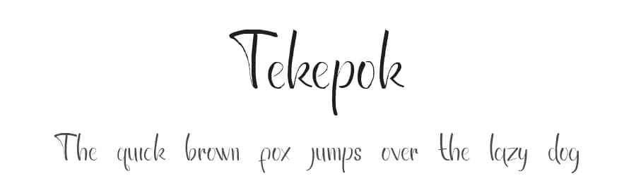 Tekepok by Nariswari Creative — Script Handwritten Font