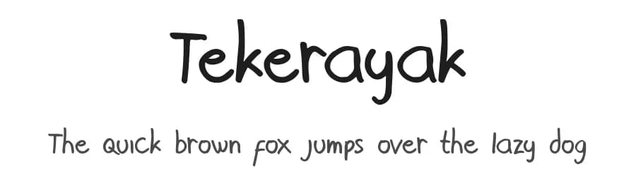 Tekerayak by Nariswari Creative — Script Handwritten Font