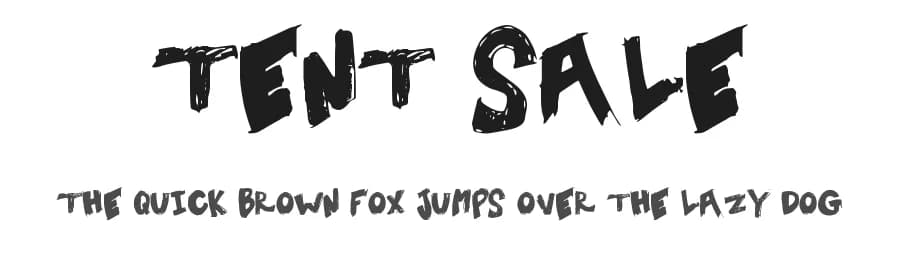 Tent Sale by Xerographer Fonts β Script Handwritten Font