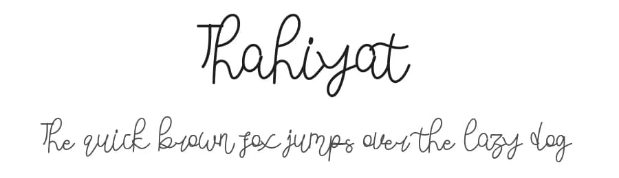 Thahiyat by Edric Studio — Script Handwritten Font