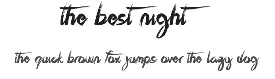 The Best Night by JSH creates — Script Handwritten Font