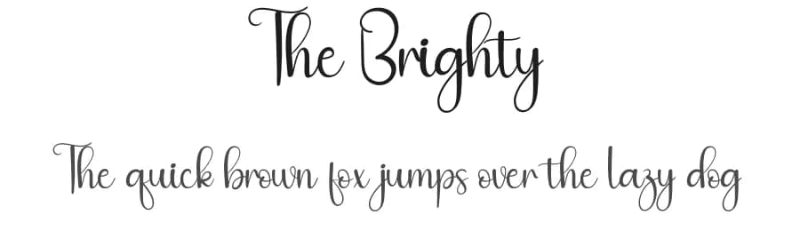 The Brighty by Andi Moz — Script Handwritten Font