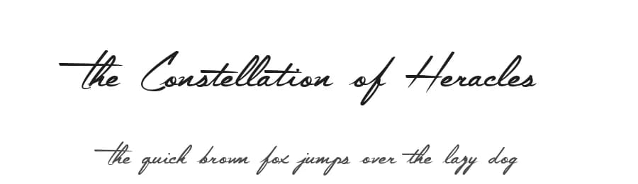 The Constellation of Heracles by Maelle.K | Thomas Boucherie — Script Handwritten Font