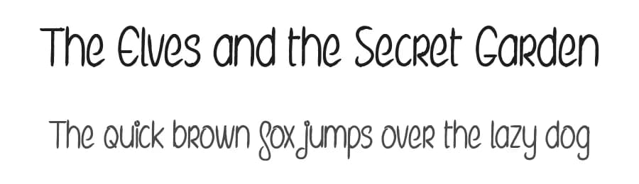 The Elves and the Secret Garden by Maelle.K | Thomas Boucherie — Script Handwritten Font