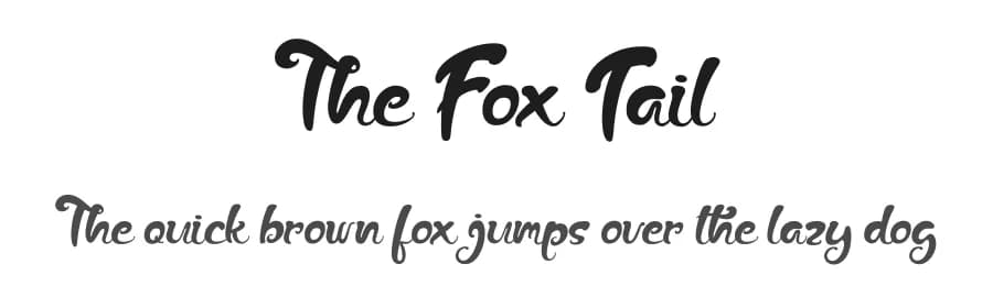 The Fox Tail by Din Studio — Script Handwritten Font