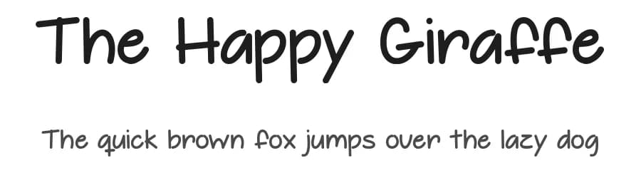 The Happy Giraffe by Misti's Fonts — Script Handwritten Font