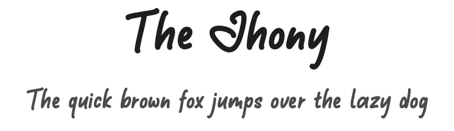 The Jhony by RantautypeStudio — Script Handwritten Font