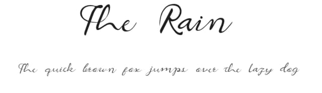 The Rain by Ameerazan Studio — Script Handwritten Font