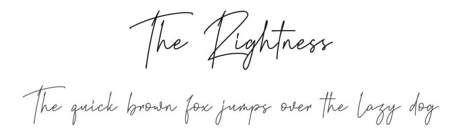 The Rightness by RantautypeStudio — Script Handwritten Font