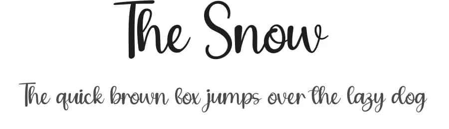 The Snow by Andi Moz — Script Handwritten Font