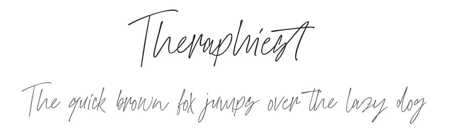 Theraphiest by Thirtypath — Script Handwritten Font