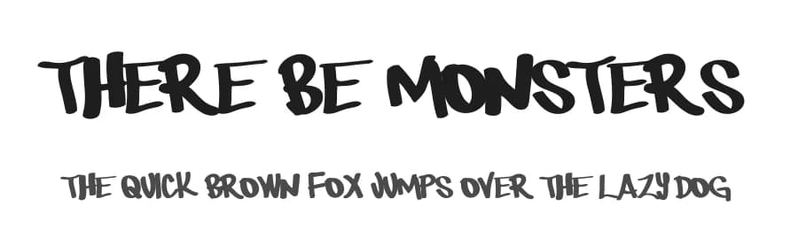 There be monsters by Murder Fonts — Script Handwritten Font