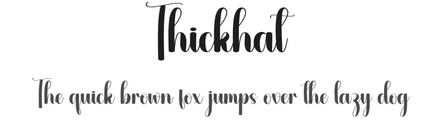 Thickhat by Andi Moz — Script Handwritten Font