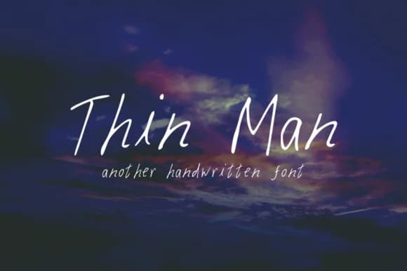 Thin Man Font by Najla Qamber — Script Handwritten Font