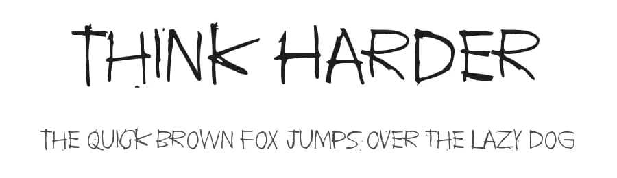 Think Harder by Juha Korhonen — Script Handwritten Font